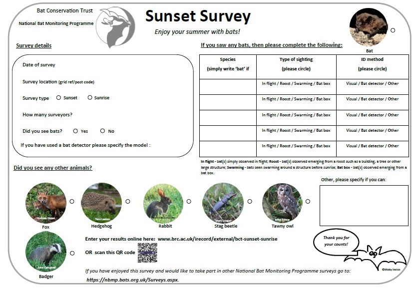 Download and print your Sunset Survey guide - Getting started - Bat ... Download and print your Sunset Survey guide - Getting started - Bat ...
